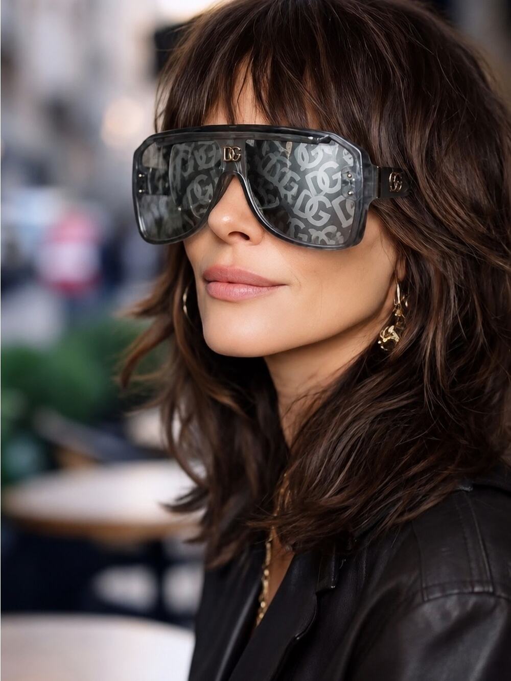 New Dolce & Gabbana DG6205 3160AL Monogram Shield Sunglasses Authentic